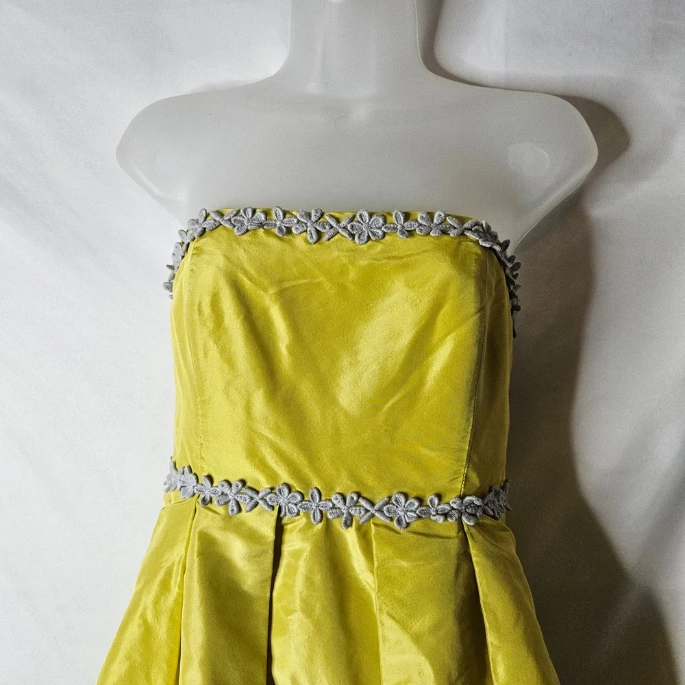 J. Crew 100% Silk Strapless Mini‎ Dress sz 6P